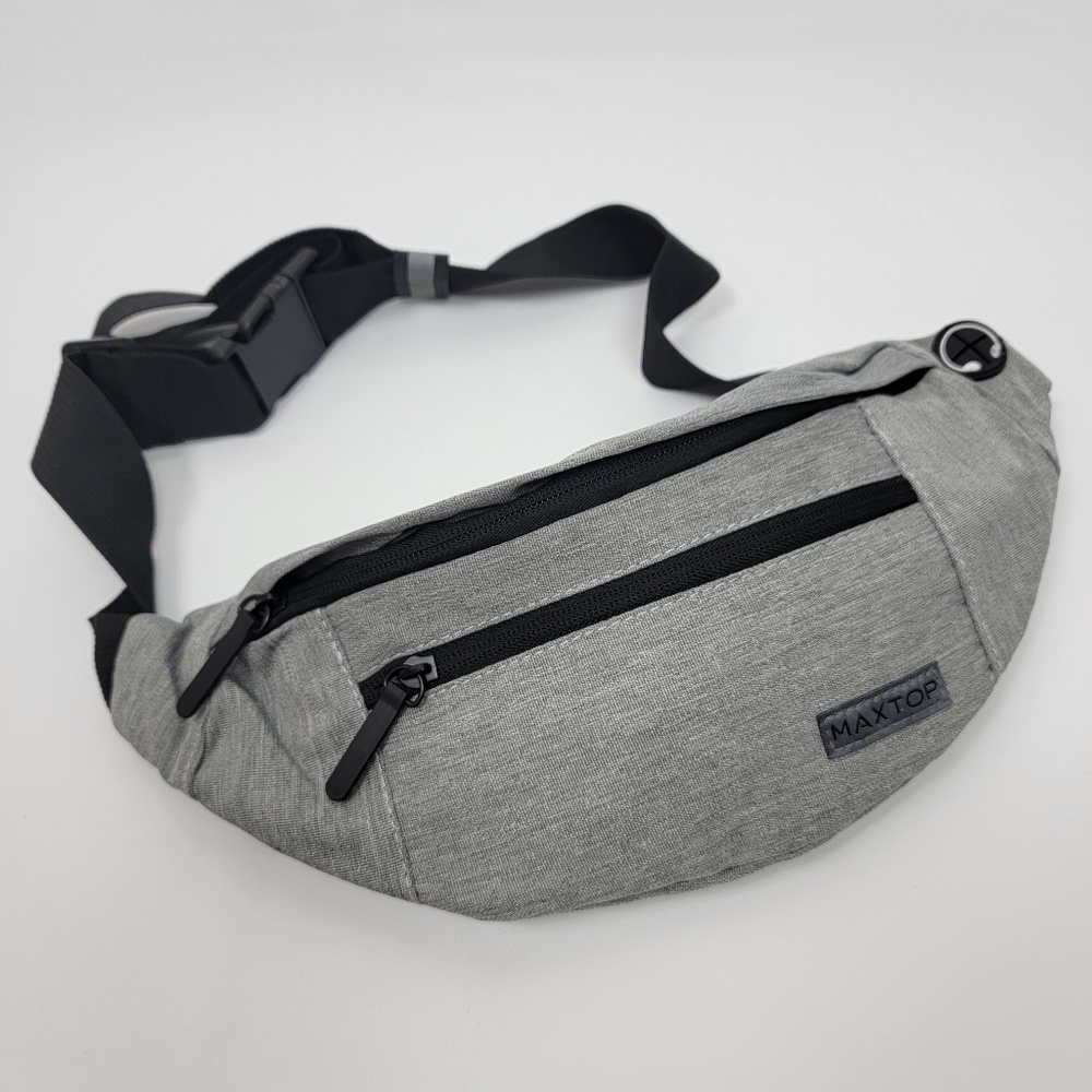 Waist Cross Body Bag Fanny Packs for Women Men with 4-Zipper Pockets Water Resis